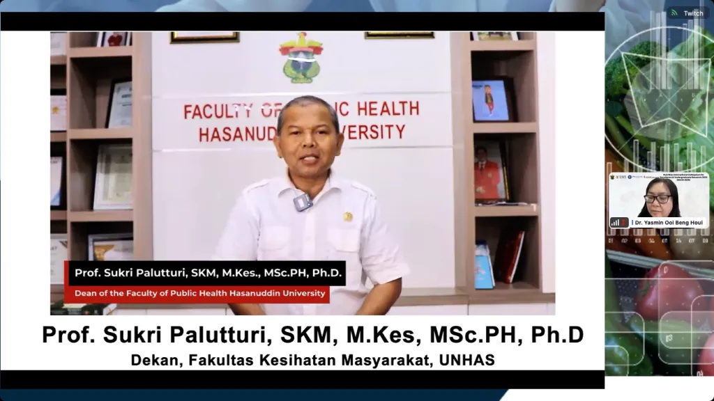 NICER 2025 forum ilmiah internasional yang mempertemukan mahasiswa, dosen, dan peneliti muda bidang gizi dari empat universitas: Universitas Hasanuddin, IPB University, UCSI University, dan Universiti Malaysia Sabah
